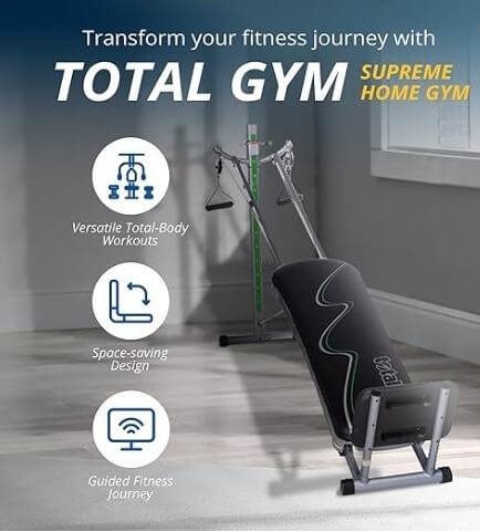 Total Gym XLS with his wide range of features, it's no wonder why so many people choose this machine for their home gym, from strength to cardio.