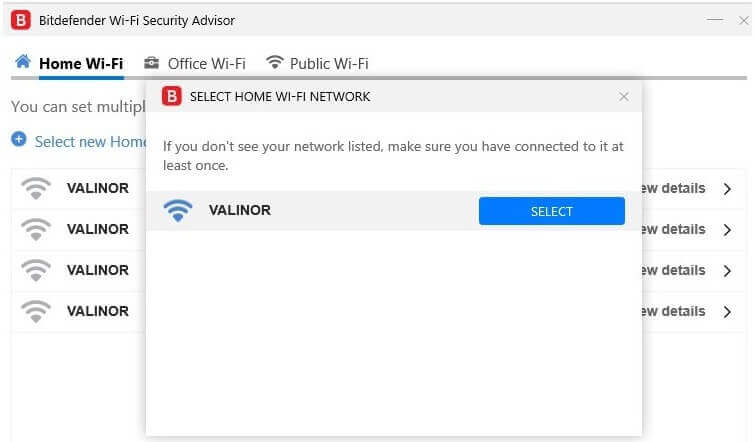 Wi-Fi protection with Bitdefender