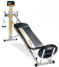 The Total Gym Fit is a versatile home gym equipment designed for people of all ages, who seek low-impact exercises and full-body workouts. With its wide range of accessories and sturdy steel frame, this machine enables users to perform over 85 strength, flexibility, and cardio exercises to achieve their fitness goals.