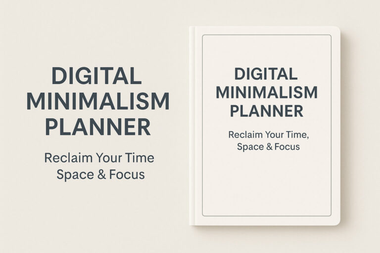 Digital Minimalism Planner promotional hero image – AdrianUXStudio